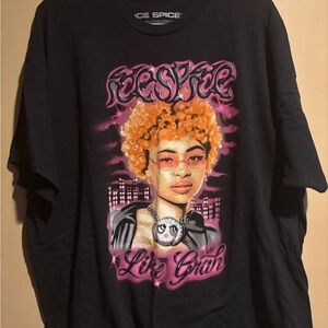 Graphic T-Shirt with Orange and Black Design